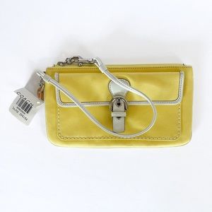 Coach wristlet lemon yellow